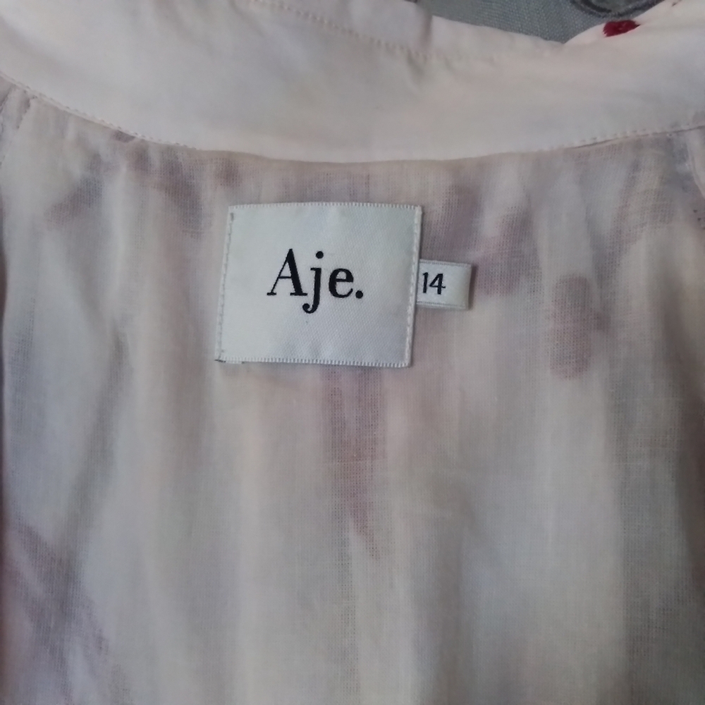 RARE! NWOT Aje Resort '20 "Mimosa" broderie smock dress, Size 14 - Picture 13 of 15